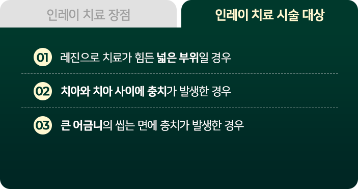 인레이 치료 시술 대상